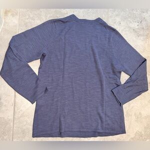 J.Jill Blue V-Neck Lightweight Knit Top | Petite Small